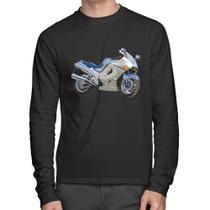 Camiseta Algodão Motorcycle Manga Longa - Foca na Moda