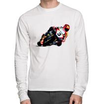 Camiseta Algodão Motorcycle Racing Manga Longa - Foca na Moda