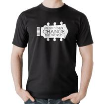 Camiseta Algodão Music Can Change The World - Foca na Moda
