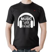Camiseta Algodão Music in my head - Foca na Moda