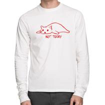 Camiseta Algodão Not Today Manga Longa - Foca na Moda Camiseta Algodão Not Today Manga Longa - Foca na Moda