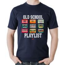 Camiseta Algodão Old School Playlist - Foca na Moda