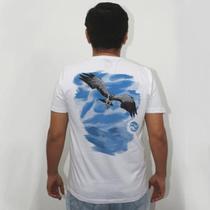Camiseta algodão orgânico básica gola C - Águia C