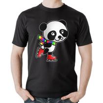 Camiseta Algodão Panda de Patins - Foca na Moda