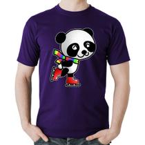 Camiseta Algodão Panda de Patins - Foca na Moda
