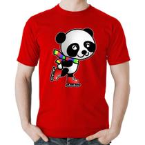 Camiseta Algodão Panda de Patins - Foca na Moda