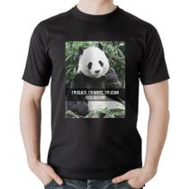 Camiseta Algodão Panda Fuck Racism! - Foca na Moda