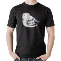 Camiseta Algodão Pássaro Arte - Foca na Moda