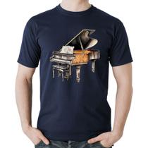 Camiseta Algodão Piano Arte - Foca na Moda