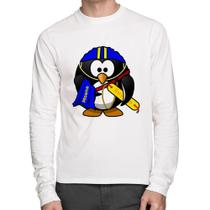 Camiseta Algodão Pinguim Salva Vidas Manga Longa - Foca na Moda