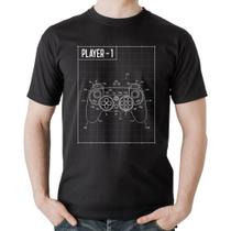 Camiseta Algodão Player 1 Controle Joystick - Foca na Moda