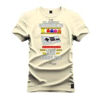Camiseta Algodão Plus Size Premium Tamanho Especial Game Over 3d Complete