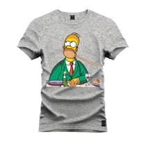 Camiseta Algodão Plus Size Premium Tamanho Especial Homer