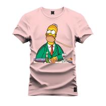 Camiseta Algodão Plus Size Premium Tamanho Especial Homer