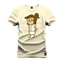 Camiseta Algodão Plus Size Premium Tamanho Especial Menininha Nerd - Nexstar