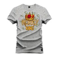 Camiseta Algodão Plus Size Premium Tamanho Especial Money King
