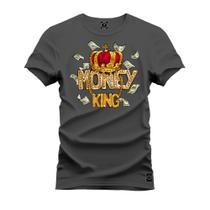 Camiseta Algodão Plus Size Premium Tamanho Especial Money King