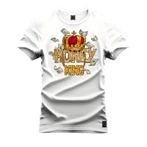 Camiseta Algodão Plus Size Premium Tamanho Especial Money King