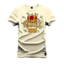 Camiseta Algodão Plus Size Premium Tamanho Especial Money King - Nexstar
