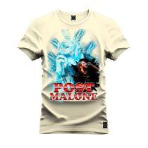 Camiseta Algodão Plus Size Premium Tamanho Especial Post Malone Camp