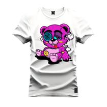 Camiseta Algodão Plus Size Premium Tamanho Especial Urso Amassado