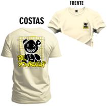Camiseta Algodão Plus Size Premium Tamanho Especial Urso Be Xovenete Frente e Costas