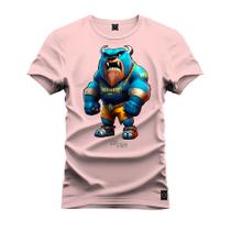 Camiseta Algodão Plus Size Premium Tamanho Especial Urso Garras