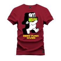 Camiseta Algodão Plus Size Premium Tamanho Especial Zero Funk