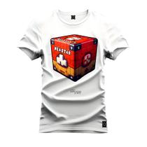 Camiseta Algodão Plus Size Tamanho Grande Cubo Alerta