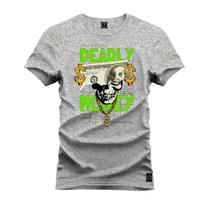 Camiseta Algodão Plus Size Tamanho Grande Deadly Money