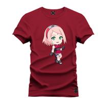 Camiseta Algodão Plus Size Tamanho Grande Naruto Menina