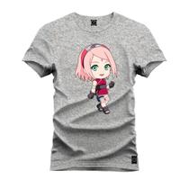 Camiseta Algodão Plus Size Tamanho Grande Naruto Menina