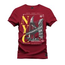 Camiseta Algodão Plus Size Tamanho Grande Nyc Ponte