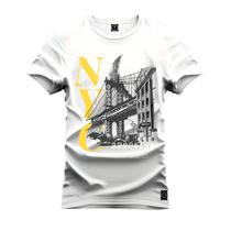 Camiseta Algodão Plus Size Tamanho Grande Nyc Ponte