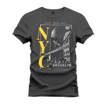 Camiseta Algodão Plus Size Tamanho Grande Nyc Ponte