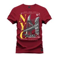 Camiseta Algodão Plus Size Tamanho Grande Nyc Ponte