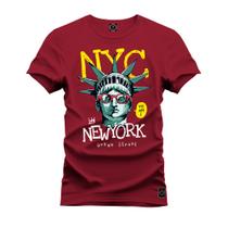 Camiseta Algodão Plus Size Tamanho Grande Nyc State