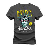 Camiseta Algodão Plus Size Tamanho Grande Nyc State