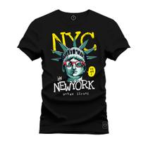 Camiseta Algodão Plus Size Tamanho Grande Nyc State