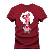 Camiseta Algodão Plus Size Tamanho Grande Patrick Sonho MajimBoo