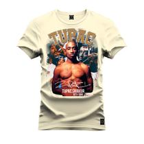 Camiseta Algodão Plus Size Tamanho Grande Tupac Gangue