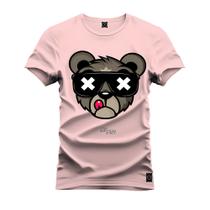 Camiseta Algodão Plus Size Tamanho Grande Urso Bolado