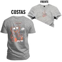 Camiseta Algodão Plus Size Tamanho Grande Urso Mensegens Frente e Costas