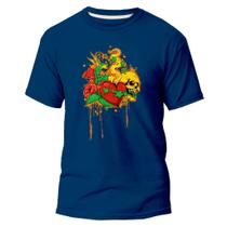 Camiseta Algodão Premium Básica Estampa Digital Beija Flor