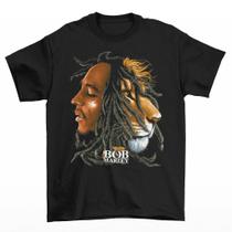 Camiseta Algodão Premium Cantor Bob Marley Unissex Camisa
