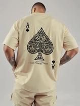 Camiseta Algodão Premium Casual Basica Streetwear Carta AZ