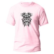 Camiseta Algodão Premium Estampa Digital 4 Caverias Skull