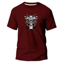 Camiseta Algodão Premium Estampa Digital 4 Caverias Skull