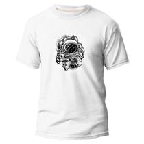 Camiseta Algodão Premium Estampa Digital Astronauta Céu DTF