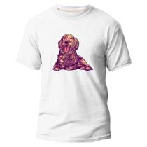 Camiseta Algodão Premium Estampa Digital Cachorro Labrador